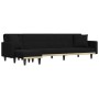 L-shaped sofa bed black fabric 275x140x70 cm by vidaXL, Sofas - Ref: Foro24-3157234, Price: 406,84 €, Discount: %