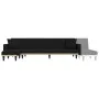 L-shaped sofa bed black fabric 275x140x70 cm by vidaXL, Sofas - Ref: Foro24-3157234, Price: 435,82 €, Discount: %