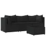 Garden set with 4-piece black synthetic rattan cushions by vidaXL, Outdoor sofas - Ref: Foro24-319783, Price: 258,60 €, Disco...