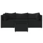 Garden set with 4-piece black synthetic rattan cushions by vidaXL, Outdoor sofas - Ref: Foro24-319783, Price: 258,60 €, Disco...