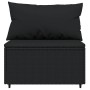 Garden set with 4-piece black synthetic rattan cushions by vidaXL, Outdoor sofas - Ref: Foro24-319783, Price: 280,84 €, Disco...