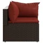 Garden corner sofas with cushions 2 units brown synthetic rattan by vidaXL, Outdoor sofas - Ref: Foro24-319810, Price: 144,53...