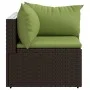 Garden corner sofa with brown synthetic rattan cushions by vidaXL, Outdoor sofas - Ref: Foro24-319825, Price: 93,27 €, Discou...