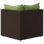 Garden corner sofa with brown synthetic rattan cushions by vidaXL, Outdoor sofas - Ref: Foro24-319825, Price: 96,45 €, Discou...