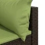 Garten-Ecksofa mit braunen synthetischen Rattankissen von vidaXL, Outdoor-Sofas - Ref: Foro24-319825, Preis: 93,46 €, Rabatt: %