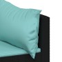 Garten-Ecksofas mit Kissen, 2 Stück, schwarzes synthetisches Rattan von vidaXL, Outdoor-Sofas - Ref: Foro24-319806, Preis: 17...