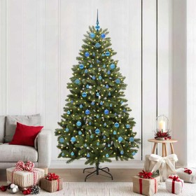 Árbol de Navidad artificial Verde 210 cm PVC y Metal