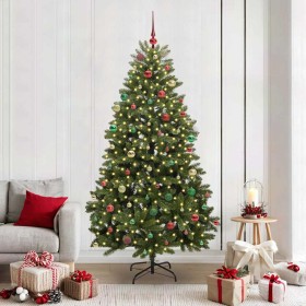 Árbol de Navidad artificial Verde 210 cm PVC y Metal