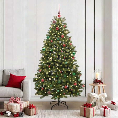 Árbol de Navidad artificial Verde 210 cm PVC y Metal