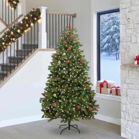 Árbol de Navidad artificial Verde 240 cm PVC y Metal