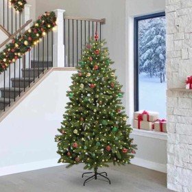 Árbol de Navidad artificial Verde 240 cm PVC y Metal