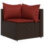 Garden furniture set, 4 pieces, with brown synthetic rattan cushions. by vidaXL, Outdoor sofas - Ref: Foro24-319813, Price: 2...