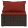 Garden furniture set, 4 pieces, with brown synthetic rattan cushions. by vidaXL, Outdoor sofas - Ref: Foro24-319813, Price: 2...