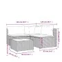 Set muebles de jardín 4 piezas y cojines ratán sintético marrón de vidaXL, Sofás de exterior - Ref: Foro24-319813, Precio: 28...