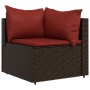 3-piece garden furniture set and brown synthetic rattan cushions by vidaXL, Outdoor sofas - Ref: Foro24-319814, Price: 249,91...