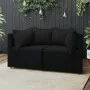 Garten-Ecksofas mit Kissen, 2 Stück, schwarzes synthetisches Rattan von vidaXL, Outdoor-Sofas - Ref: Foro24-319790, Preis: 16...