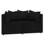 Garten-Ecksofas mit Kissen, 2 Stück, schwarzes synthetisches Rattan von vidaXL, Outdoor-Sofas - Ref: Foro24-319790, Preis: 16...