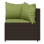 Garden furniture set 3 pieces and brown synthetic rattan cushions by vidaXL, Outdoor sofas - Ref: Foro24-319839, Price: 266,8...