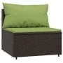 Set muebles de jardín 3 piezas y cojines ratán sintético marrón de vidaXL, Sofás de exterior - Ref: Foro24-319835, Precio: 20...