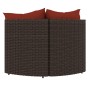 Garden corner sofas with cushions 2 units brown synthetic rattan by vidaXL, Outdoor sofas - Ref: Foro24-319822, Price: 160,82...