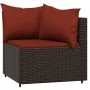 Garden corner sofas with cushions 2 units brown synthetic rattan by vidaXL, Outdoor sofas - Ref: Foro24-319822, Price: 154,61...