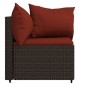 Garden corner sofas with cushions 2 units brown synthetic rattan by vidaXL, Outdoor sofas - Ref: Foro24-319822, Price: 160,82...