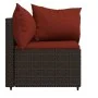 Garden corner sofas with cushions 2 units brown synthetic rattan by vidaXL, Outdoor sofas - Ref: Foro24-319822, Price: 154,61...