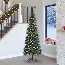 Árbol de Navidad artificial con 300 LED Verde 96 x 96 x 240 cm