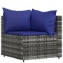 Set de muebles de jardín 4 pzas y cojines ratán sintético gris de vidaXL, Sofás de exterior - Ref: Foro24-319845, Precio: 303...