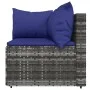 4-piece garden furniture set with gray synthetic rattan cushions by vidaXL, Outdoor sofas - Ref: Foro24-319845, Price: 298,63...