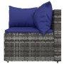 Set de muebles de jardín 4 pzas y cojines ratán sintético gris de vidaXL, Sofás de exterior - Ref: Foro24-319845, Precio: 303...