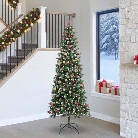 Árbol de Navidad artificial con 300 LED Verde 96 x 96 x 240 cm