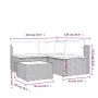 4-piece garden furniture set with gray synthetic rattan cushions by vidaXL, Outdoor sofas - Ref: Foro24-319845, Price: 298,63...