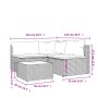 Set de muebles de jardín 4 pzas y cojines ratán sintético gris de vidaXL, Sofás de exterior - Ref: Foro24-319845, Precio: 303...