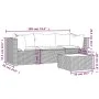 4-piece garden furniture set with gray synthetic rattan cushions by vidaXL, Outdoor sofas - Ref: Foro24-319847, Price: 225,48...