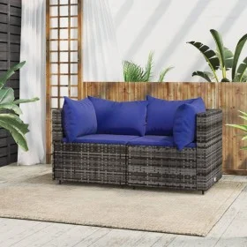 Garden corner sofas with cushions 2 pcs gray synthetic rattan by vidaXL, Outdoor sofas - Ref: Foro24-319842, Price: 130,43 €,...
