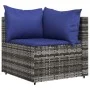 Garten-Ecksofas mit Kissen, 2 Stück, graues synthetisches Rattan von vidaXL, Outdoor-Sofas - Ref: Foro24-319842, Preis: 130,4...