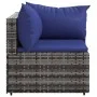 Garten-Ecksofas mit Kissen, 2 Stück, graues synthetisches Rattan von vidaXL, Outdoor-Sofas - Ref: Foro24-319842, Preis: 130,4...