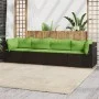 4-teiliges Gartenmöbel-Set und Kissen Kunstrattan braun von vidaXL, Outdoor-Sofas - Ref: Foro24-319832, Preis: 316,69 €, Raba...