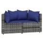 Garden corner sofas with cushions 2 pcs gray synthetic rattan by vidaXL, Outdoor sofas - Ref: Foro24-319854, Price: 114,05 €,...