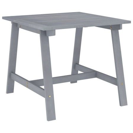 Garten-Esstisch aus massivem grauem Akazienholz 88x88x74 cm von vidaXL, Gartentische - Ref: Foro24-312410, Preis: 114,77 €, R...