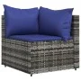 Garden corner sofa with gray synthetic rattan cushions by vidaXL, Outdoor sofas - Ref: Foro24-319841, Price: 68,38 €, Discoun...
