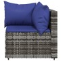 Garden corner sofa with gray synthetic rattan cushions by vidaXL, Outdoor sofas - Ref: Foro24-319841, Price: 69,44 €, Discoun...