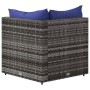 Garden corner sofa with gray synthetic rattan cushions by vidaXL, Outdoor sofas - Ref: Foro24-319841, Price: 69,44 €, Discoun...
