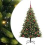 Árbol de Navidad Artificial Articulado 150 LEDs Verde 120 cm