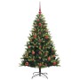 Árbol de Navidad Artificial Articulado 150 LEDs Verde 120 cm