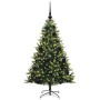 Árbol de Navidad Artificial Plegable 150 LEDs Verde 120 cm