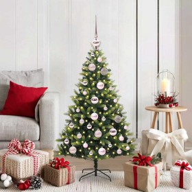 Árbol de Navidad Artificial Articulado 150 LEDs Verde 120 cm