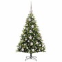 Árbol de Navidad Artificial Articulado 150 LEDs Verde 120 cm