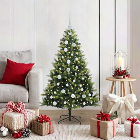 Árbol de Navidad Artificial Articulado 150 LEDs Verde 120 cm